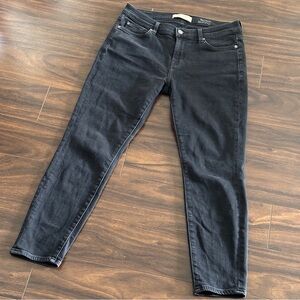 7 For All Mankind The Ankle Skinny Dark Wash/Black Skinny Jeans Size 29